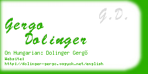 gergo dolinger business card